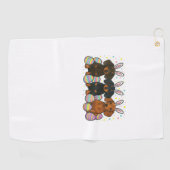 Dachshund Ostern T-Shirt Golfhandtuch (Horizontal)