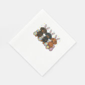 Dachshund Ostern T-Shirt Serviette (Ecke)