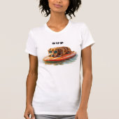 Dachshund-Paddle-Boarding T-Shirt (Vorderseite)