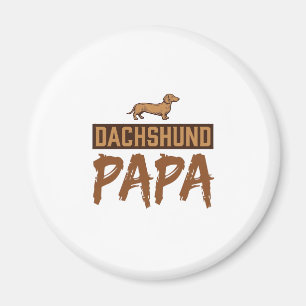 Dachshund Papa Vintage Gravur Hund Papa Design_1 Magnet