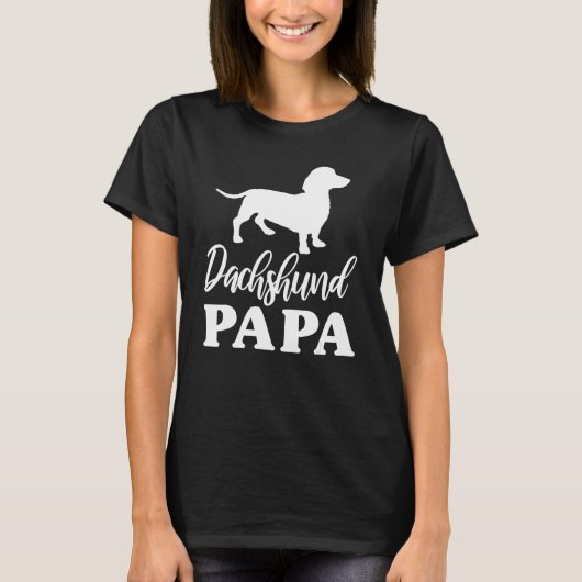 Dachshund Papa Weenie Wiener Dog papa Grandpa fath T-Shirt (Vorderseite)