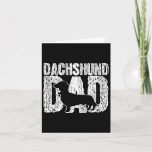Dachshund Papa Wiener Vater Vatertag Vintage Gi Karte
