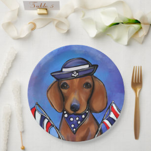 Dachshund Pappteller