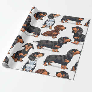 Dachshund-Parade-Geschenkpapier Geschenkpapier