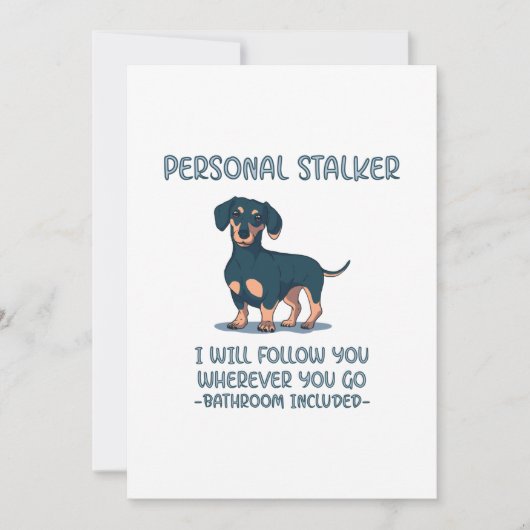 Dachshund Personal Stalker Feiertagskarte (Vorderseite)