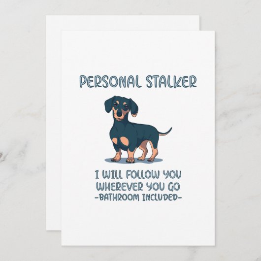 Dachshund Personal Stalker Feiertagskarte (Vorne/Hinten)