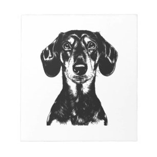 Dachshund-Porträt Minimalistische Bekleidung Notizblock
