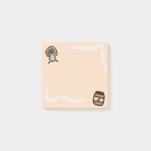 Dachshund-Post-it-Notes mit Erdnussbutter Post-it Klebezettel