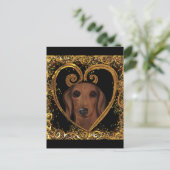 DACHSHUND POSTKARTE (Stehend Vorderseite)
