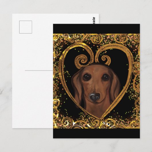 DACHSHUND POSTKARTE (Vorne/Hinten)
