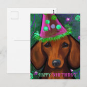 DACHSHUND POSTKARTE (Vorne/Hinten)