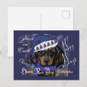 Dachshund postkarte (Vorne/Hinten)