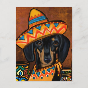 DACHSHUND POSTKARTE