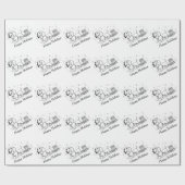 Dachshund pulling sleigh with a Christmas presents Geschenkpapier (Flach)