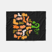 Dachshund Pumpkin Shape Plaid Leopard Dog Autumn H Fleecedecke (Vorderseite (Horizontal))