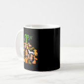Dachshund Pumpkin Shape Plaid Leopard Dog Autumn H Kaffeetasse (Vorderseite Links)
