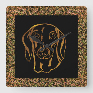 DACHSHUND QUADRATISCHE WANDUHR