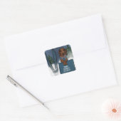 DACHSHUND  QUADRATISCHER AUFKLEBER (Umschlag)