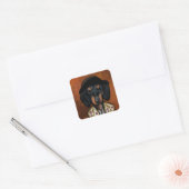 DACHSHUND            QUADRATISCHER AUFKLEBER (Umschlag)