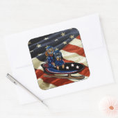 DACHSHUND  QUADRATISCHER AUFKLEBER (Umschlag)