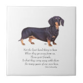 Dachshund Rainbow Bridge Fliese (Vorderseite)
