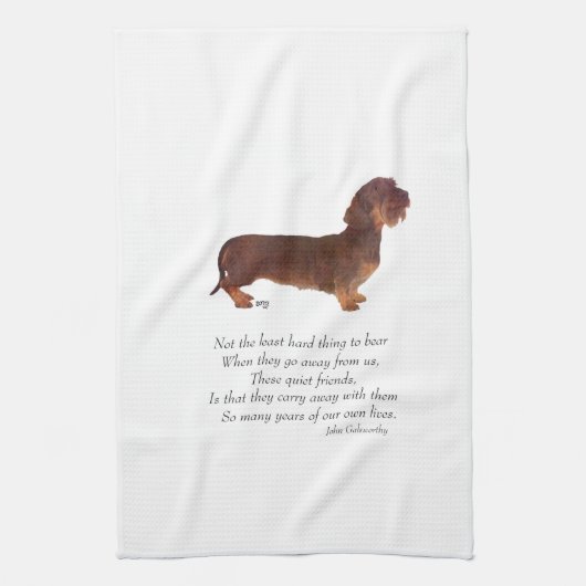 Dachshund Rainbow Bridge Küchentuch (Vertikal)