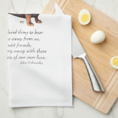 Dachshund Rainbow Bridge Küchentuch (Viertel Falte)