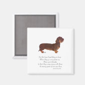 Dachshund Rainbow Bridge Magnet (Vorderseite/Rückseite)