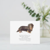 Dachshund Rainbow Bridge Postkarte (Stehend Vorderseite)