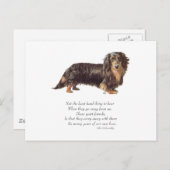 Dachshund Rainbow Bridge Postkarte (Vorne/Hinten)