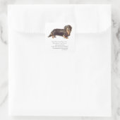 Dachshund Rainbow Bridge Quadratischer Aufkleber (Tasche)