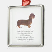 Dachshund Rainbow Bridge Silbernes Ornament (Links)