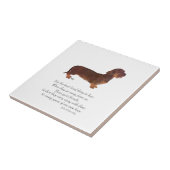 Dachshund Regenbogenbrücke Fliese (Seite)