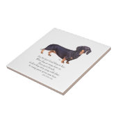 Dachshund Regenbogenbrücke Fliese (Seite)