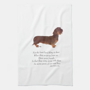 Dachshund Regenbogenbrücke Küchentuch