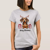 Dachshund Reindeer T-Shirt (Vorderseite)