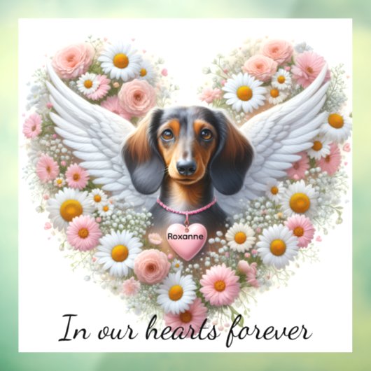 Dachshund Remembrance  Fensteraufkleber (Blatt 3)