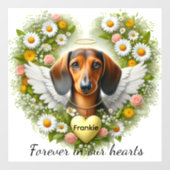 Dachshund Remembrance Fensteraufkleber (Blatt)
