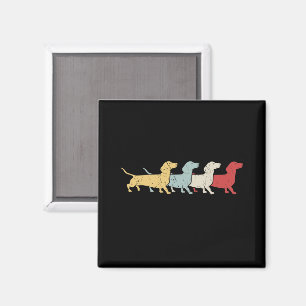 Dachshund Retro Vintage Magnet