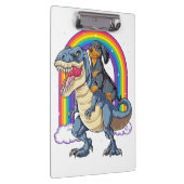 Dachshund Riding Dinosaur T Rex Gifts Boys Kids Me Klemmbrett (Rechts)