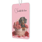 Dachshund-Rosen Autolufterfrischer (Links)