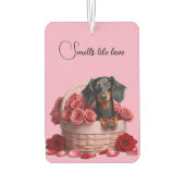 Dachshund-Rosen Autolufterfrischer (Rückseite)