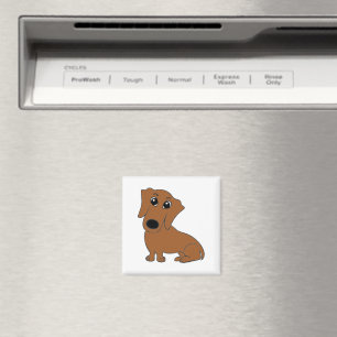 Dachshund rot Cartoon Magnet