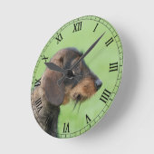 Dachshund Runde Wanduhr (Winkel)