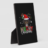 Dachshund Santa Dog Merry Christmas Oversized T-Sh Fotoplatte (Seite)