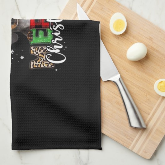 Dachshund Santa Dog Merry Christmas Oversized T-Sh Geschirrtuch (Viertel Falte)