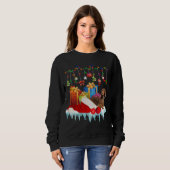 Dachshund Santa Hat Christmas Lights  Box Sweatshirt (Vorne ganz)