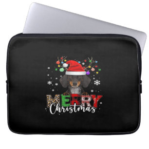 Dachshund Santa Hund Frohe Weihnachten Oversized T Laptopschutzhülle
