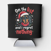Dachshund Santa On The Naughty List Dachshund Chri Dosenkühler (Vorderseite)