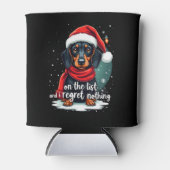 Dachshund Santa On The Naughty List Dachshund Chri Dosenkühler (Vorderseite)